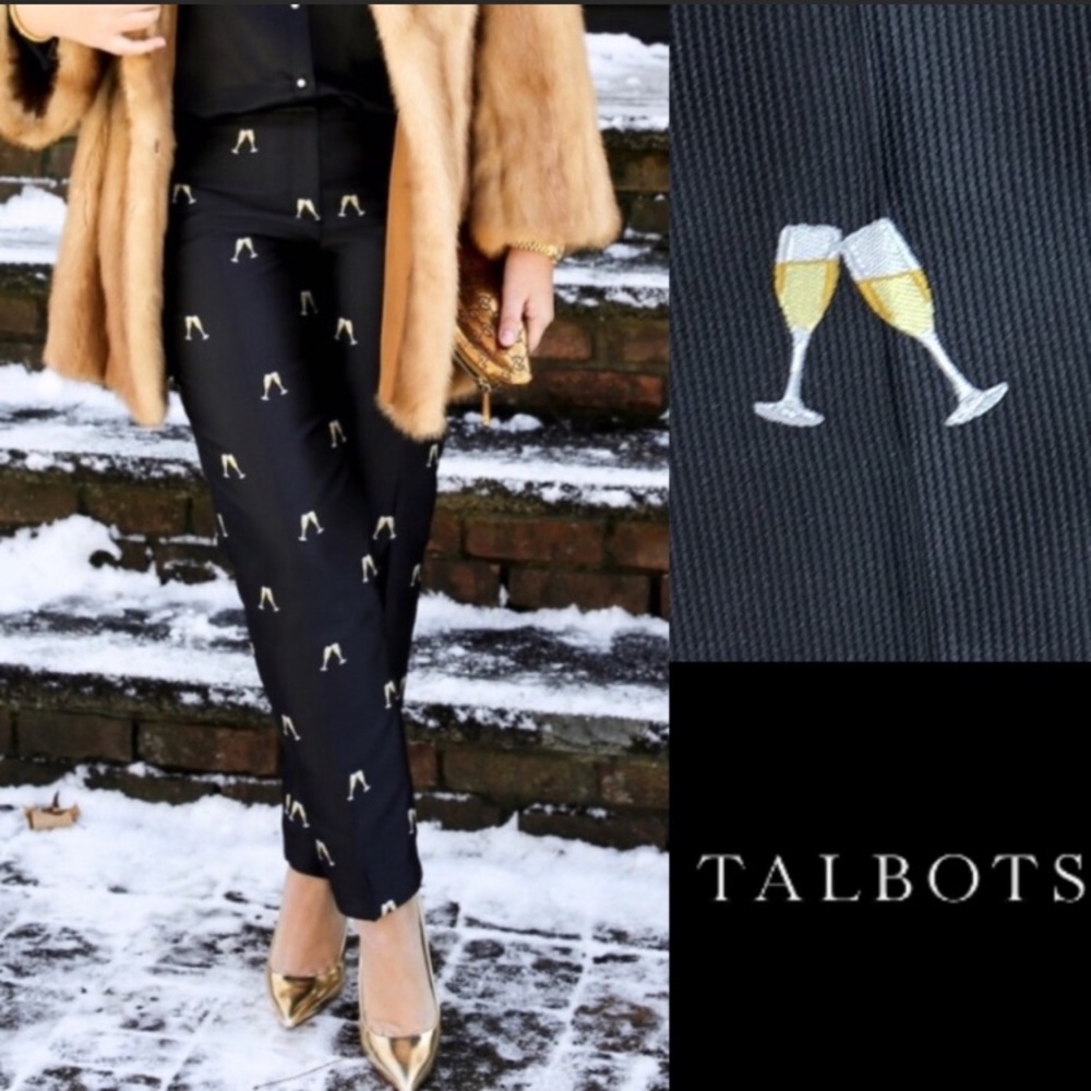 RSVP Talbots champagne flutes glasses pants